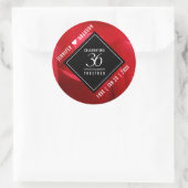 Elegant 36th Roos Wedding Jubileum Celebration Ronde Sticker (Tas)