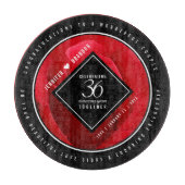 Elegant 36th Roos Wedding Jubileum Celebration Snijplank (Voorkant)