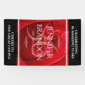 Elegant 36th Roos Wedding Jubileum Celebration Spandoek (Horizontaal)