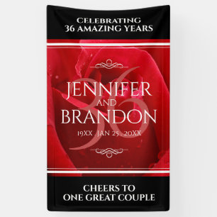 Elegant 36th Roos Wedding Jubileum Celebration Spandoek