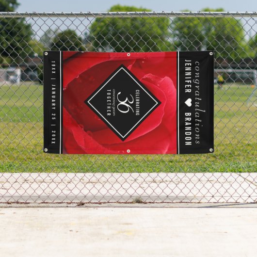 Elegant 36th Roos Wedding Jubileum Celebration Spandoek (Insitu)