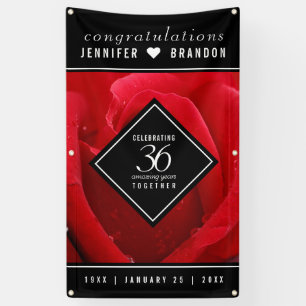 Elegant 36th Roos Wedding Jubileum Celebration Spandoek