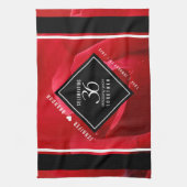 Elegant 36th Roos Wedding Jubileum Celebration Theedoek (Verticaal)