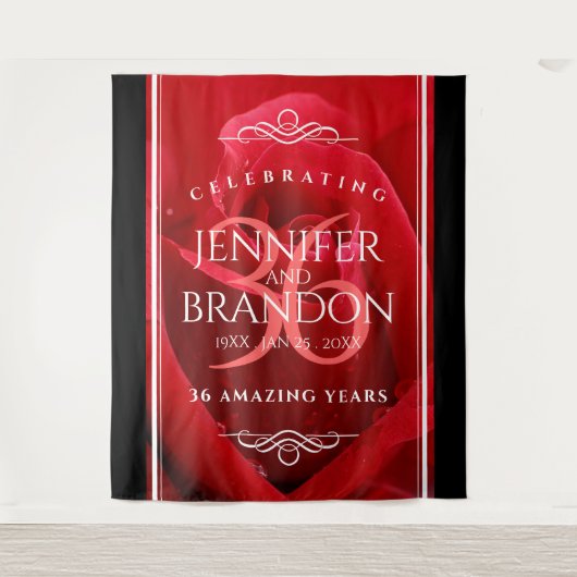 Elegant 36th Roos Wedding Jubileum Celebration Wandkleed