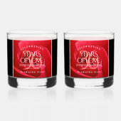 Elegant 36th Roos Wedding Jubileum Celebration Whisky Glas (Achterkant)