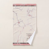 Elegant 37th Alabaster Wedding Jubileum Bad Handdoek (Handdoek)