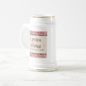 Elegant 37th Alabaster Wedding Jubileum Bierpul (Voorkant links)