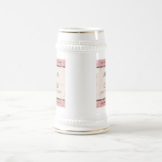 Elegant 37th Alabaster Wedding Jubileum Bierpul (Center)