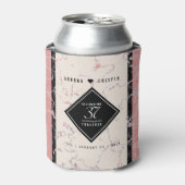 Elegant 37th Alabaster Wedding Jubileum Blikjeskoeler (Blikje Voorkant)