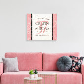 Elegant 37th Alabaster Wedding Jubileum Canvas Afdruk (Insitu (Woonkamer))