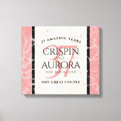 Elegant 37th Alabaster Wedding Jubileum Canvas Afdruk (Voorkant)