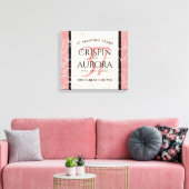 Elegant 37th Alabaster Wedding Jubileum Canvas Afdruk (Insitu (Woonkamer))