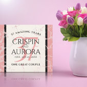 Elegant 37th Alabaster Wedding Jubileum Canvas Afdruk