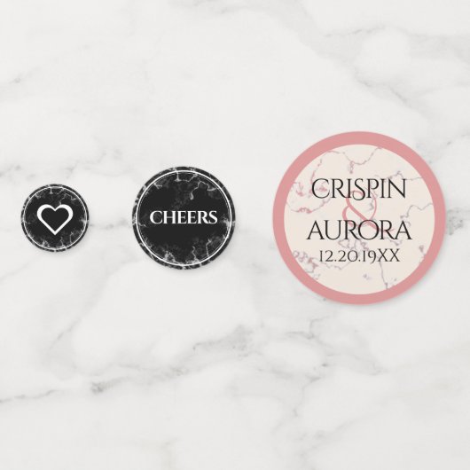 Elegant 37th Alabaster Wedding Jubileum Confetti (Achterkanten)