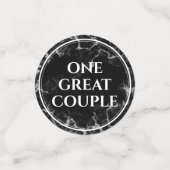 Elegant 37th Alabaster Wedding Jubileum Confetti (Kleine voorkant)