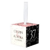 Elegant 37th Alabaster Wedding Jubileum Decoratie (Voorkant hoekig)