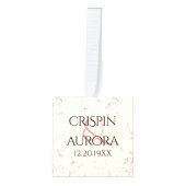 Elegant 37th Alabaster Wedding Jubileum Decoratie (Voorkant)