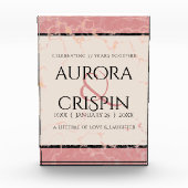 Elegant 37th Alabaster Wedding Jubileum Fotoblokken (Voorkant)