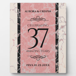 Elegant 37th Alabaster Wedding Jubileum Fotoplaat