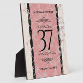 Elegant 37th Alabaster Wedding Jubileum Fotoplaat (Zijkant)