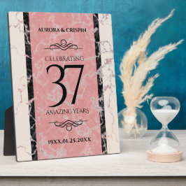 Elegant 37th Alabaster Wedding Jubileum Fotoplaat