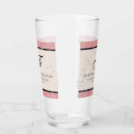 Elegant 37th Alabaster Wedding Jubileum Glas (Rechts)