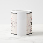 Elegant 37th Alabaster Wedding Jubileum Grote Koffiekop (Voorkant)