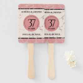Elegant 37th Alabaster Wedding Jubileum Handwaaier