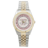 Elegant 37th Alabaster Wedding Jubileum Horloge (Voorkant)