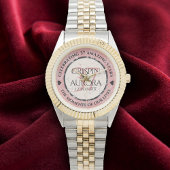 Elegant 37th Alabaster Wedding Jubileum Horloge