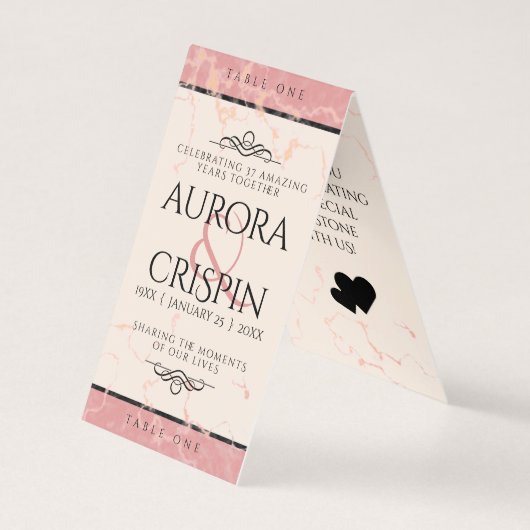 Elegant 37th Alabaster Wedding Jubileum Kaart (Voorkant)