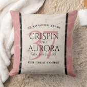 Elegant 37th Alabaster Wedding Jubileum Kussen (Deken)