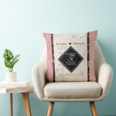 Elegant 37th Alabaster Wedding Jubileum Kussen (Stoel)