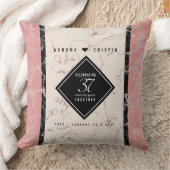 Elegant 37th Alabaster Wedding Jubileum Kussen (Deken)