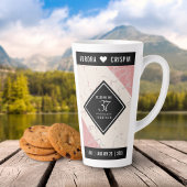 Elegant 37th Alabaster Wedding Jubileum Latte Mok