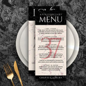 Elegant 37th Alabaster Wedding Jubileum Menu