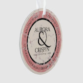 Elegant 37th Alabaster Wedding Jubileum Ornament (voorkant)