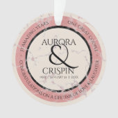 Elegant 37th Alabaster Wedding Jubileum Ornament (voorkant)