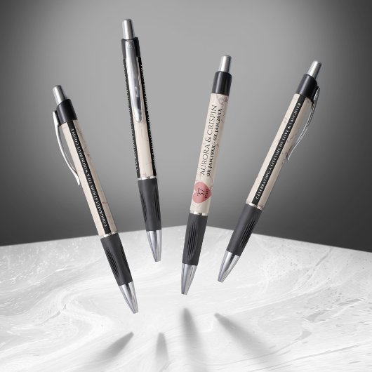 Elegant 37th Alabaster Wedding Jubileum Pen