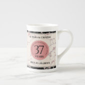 Elegant 37th Alabaster Wedding Jubileum Porselein Kop (Rechts)