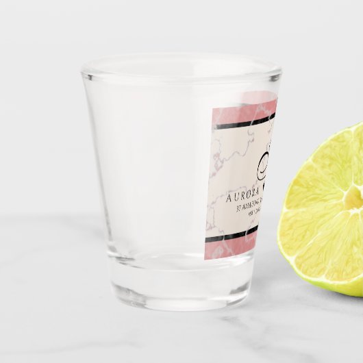 Elegant 37th Alabaster Wedding Jubileum Shot Glas (Links)