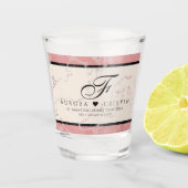 Elegant 37th Alabaster Wedding Jubileum Shot Glas (Voorkant)