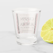 Elegant 37th Alabaster Wedding Jubileum Shot Glas (Achterkant)