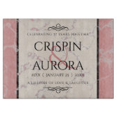 Elegant 37th Alabaster Wedding Jubileum Snijplank (Voorkant)