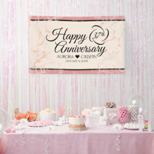 Elegant 37th Alabaster Wedding Jubileum Spandoek