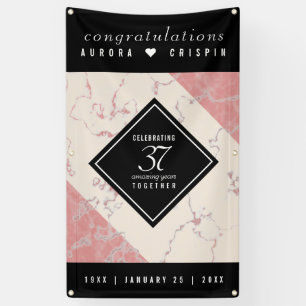 Elegant 37th Alabaster Wedding Jubileum Spandoek