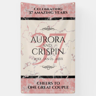 Elegant 37th Alabaster Wedding Jubileum Spandoek