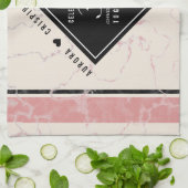 Elegant 37th Alabaster Wedding Jubileum Theedoek (Gevouwen)