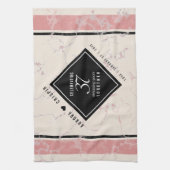 Elegant 37th Alabaster Wedding Jubileum Theedoek (Verticaal)