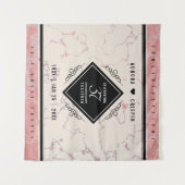 Elegant 37th Alabaster Wedding Jubileum Wandkleed (Voorkant (horizontaal))